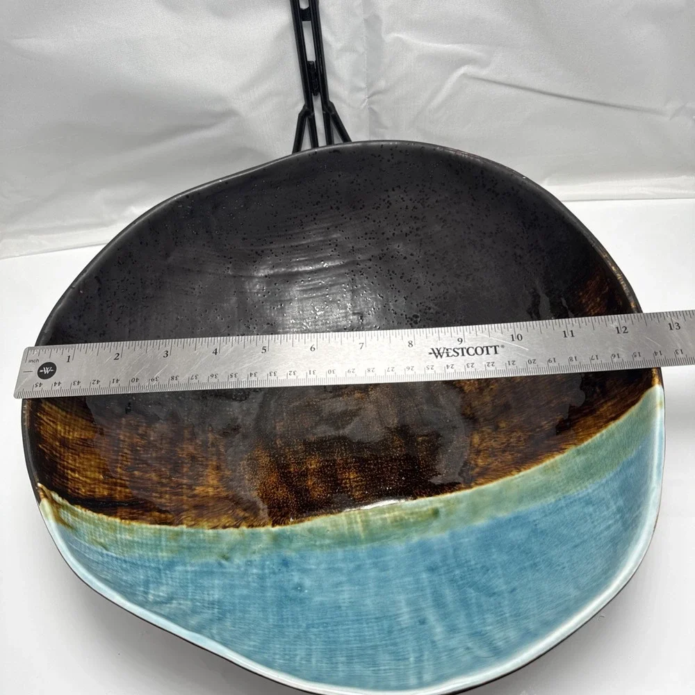Pier 1 Stoneware‎ Cassidy Serving Bowl Decorative Multicolored 13